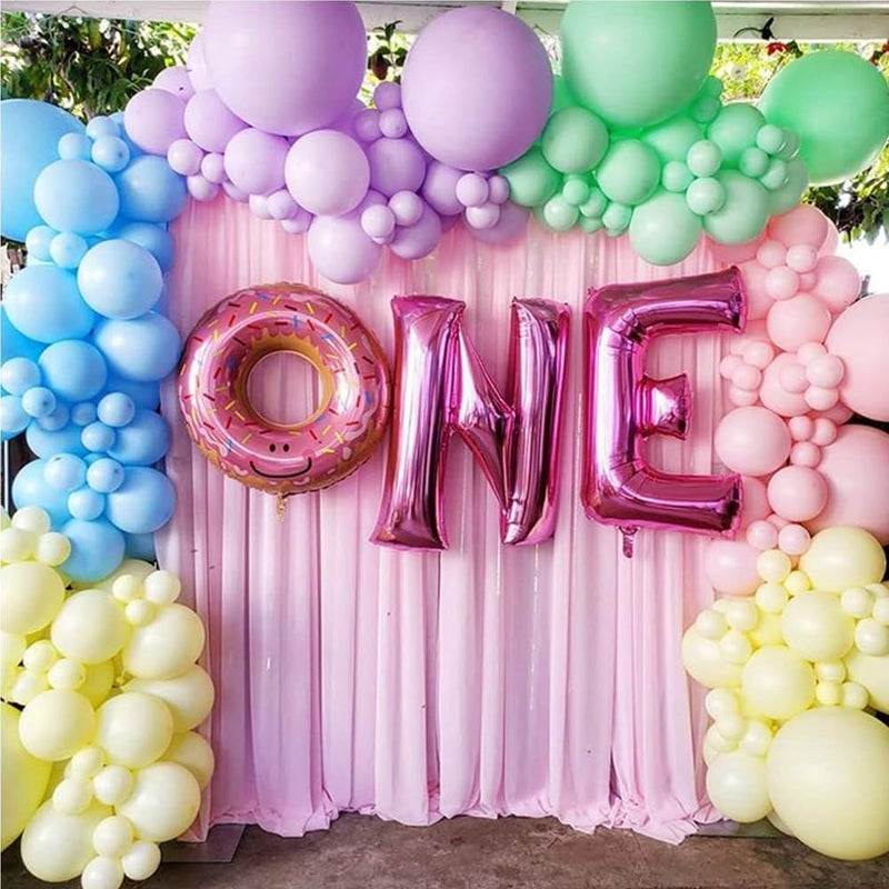 QueenDream Sheer Curtain Drapes 10ft x 8ft Pink Chiffon Fabric Backdrop Drapes Curtain for Wedding Arch Party Window Decoration - Image 3